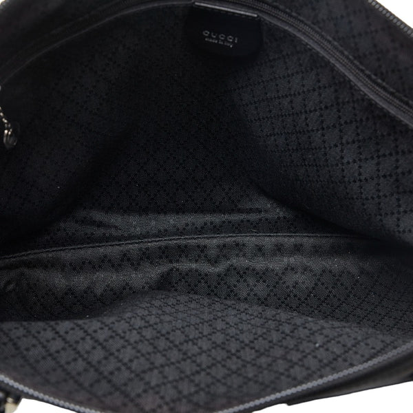 グッチ トートバッグ ショルダーバッグ 000 1705 0571 ブラック ナイロン レザー レディース GUCCI 【中古】