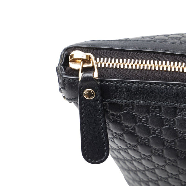 グッチ マイクログッチシマ ハンドバッグ ショルダーバッグ 2WAY 449656 ブラック レザー レディース GUCCI 【中古】