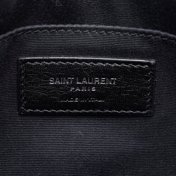 サンローラン モノグラム YSL 斜め掛け ショルダーバッグ ブラック レザー レディース SAINT LAURENT 【中古】