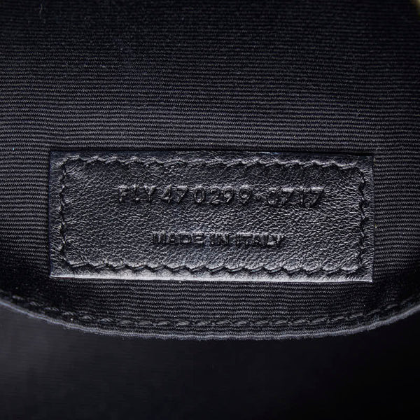 サンローラン モノグラム YSL 斜め掛け ショルダーバッグ ブラック レザー レディース SAINT LAURENT 【中古】