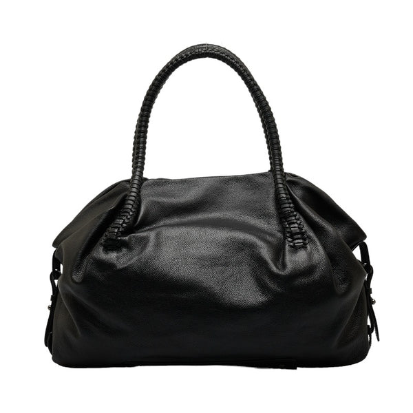 サルヴァトーレフェラガモ ガンチーニ トートバッグ ブラック レザー レディース Salvatore Ferragamo 【中古】