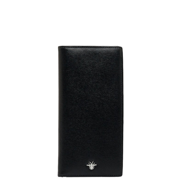 ディオール ビー 蜂 長財布 ブラック レザー メンズ Dior 【中古】