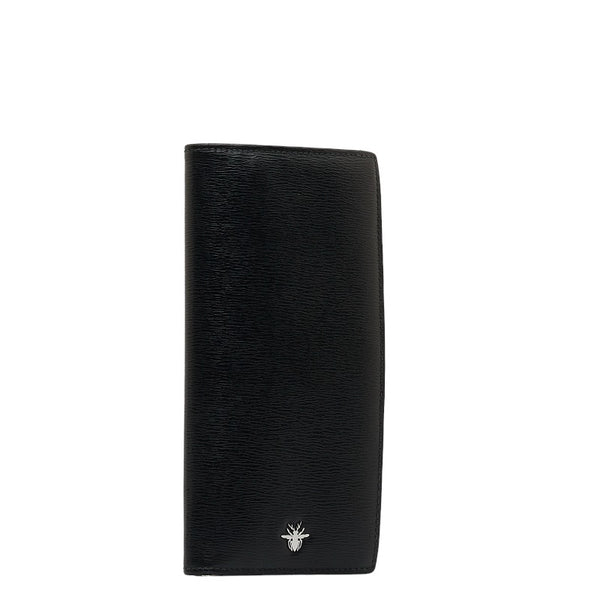 ディオール ビー 蜂 長財布 ブラック レザー メンズ Dior 【中古】