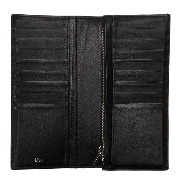 ディオール ビー 蜂 長財布 ブラック レザー メンズ Dior 【中古】