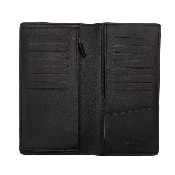 ルイ ヴィトン モノグラム シャドウ ポルトフォイユ ブラザ 長財布 M62900 ノワール ブラック レザー メンズ LOUIS VUITTON 【中古】