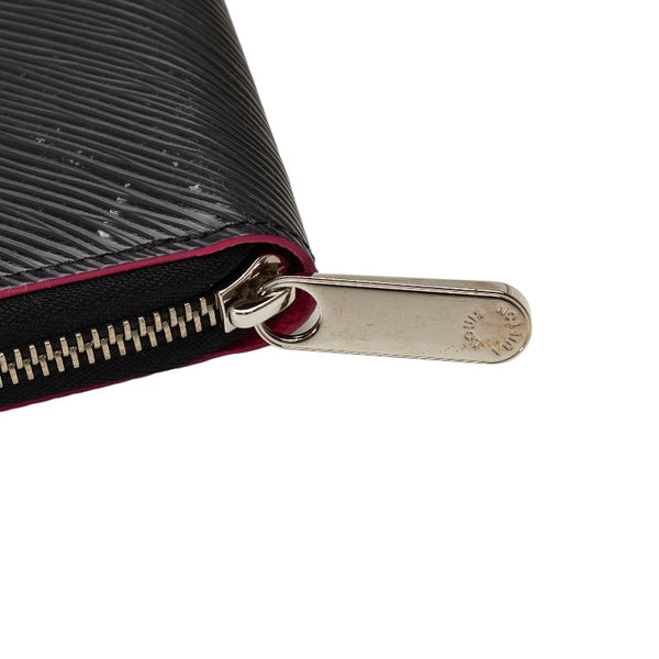 ルイ ヴィトン エピ ジッピーウォレット ラウンドファスナー 長財布 M64838 ブラック ピンク レザー レディース LOUIS VUITTON 【中古】