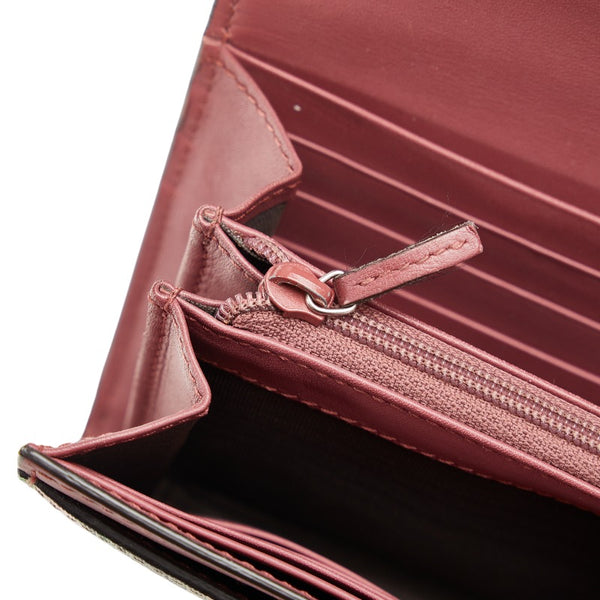 グッチ GGブルームス 長財布 コンチネンタルウォレット 404070 ベージュ マルチカラー PVC レザー レディース GUCCI 【中古】