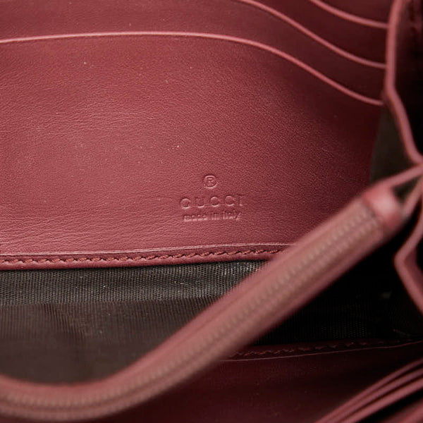 グッチ GGブルームス 長財布 コンチネンタルウォレット 404070 ベージュ マルチカラー PVC レザー レディース GUCCI 【中古】