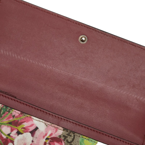 グッチ GGブルームス 長財布 コンチネンタルウォレット 404070 ベージュ マルチカラー PVC レザー レディース GUCCI 【中古】