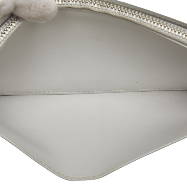 ルイ ヴィトン ダミエ アンフィニ ポルトフォイユ ブラザ 長財布 N60335 ブロン ホワイト PVC レザー レディース LOUIS VUITTON 【中古】