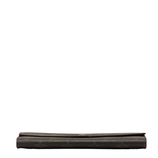 ルイ ヴィトン モノグラム ポシェット ポルト モネ クレディ 長財布 M61725 ブラウン PVC レザー レディース LOUIS VUITTON 【中古】
