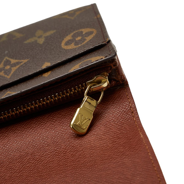 ルイ ヴィトン モノグラム ポシェット ポルト モネ クレディ 長財布 M61725 ブラウン PVC レザー レディース LOUIS VUITTON 【中古】