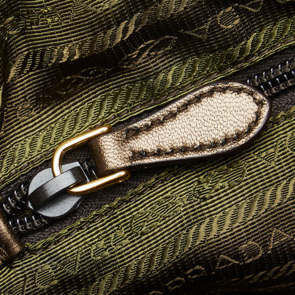 プラダ ハンドバッグ ショルダーバッグ 2WAY ブラウン ナイロン レザー レディース PRADA 【中古】
