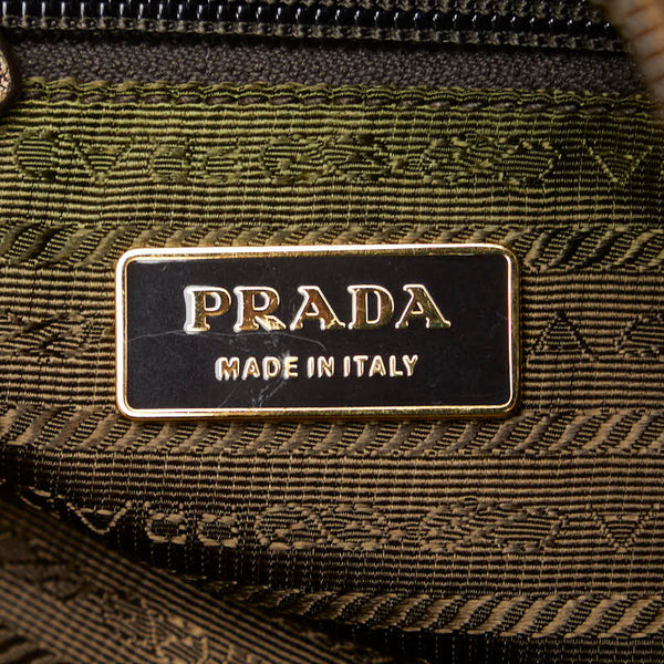 プラダ ハンドバッグ ショルダーバッグ 2WAY ブラウン ナイロン レザー レディース PRADA 【中古】
