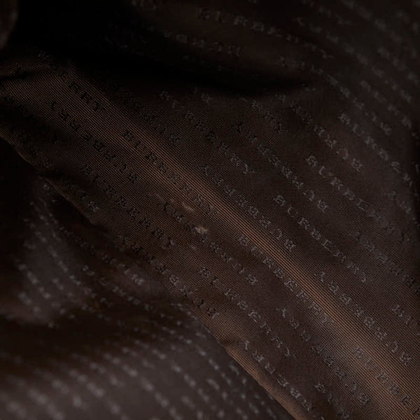 バーバリー ノバチェック シャドーホース ハンドバッグ トートバッグ ベージュ PVC レザー レディース BURBERRY 【中古】