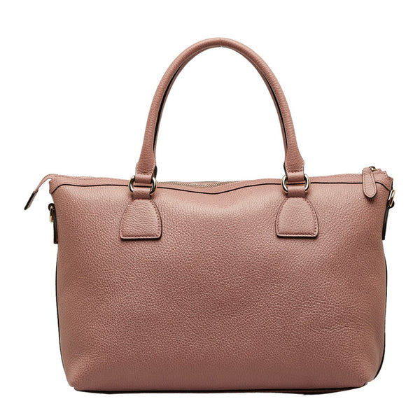 グッチ ハンドバッグ トートバッグ 449650 ピンク レザー レディース GUCCI 【中古】