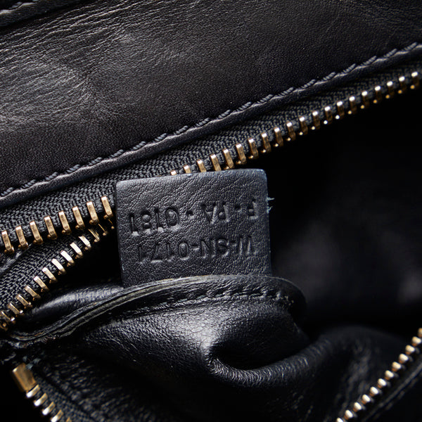 セリーヌ ラゲージ ミディアム ショッパー ハンドバッグ ブラック カーフ レザー レディース CELINE 【中古】