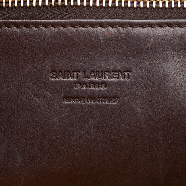 サンローラン パニエ スモール トートバッグ かごバッグ 579518 ブラウン ラフィア レザー レディース SAINT LAURENT 【中古】