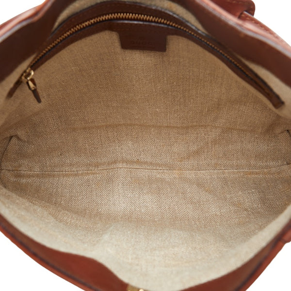 グッチ ハスラービット ワンショルダーバッグ 137388 ブラウン レザー レディース GUCCI 【中古】