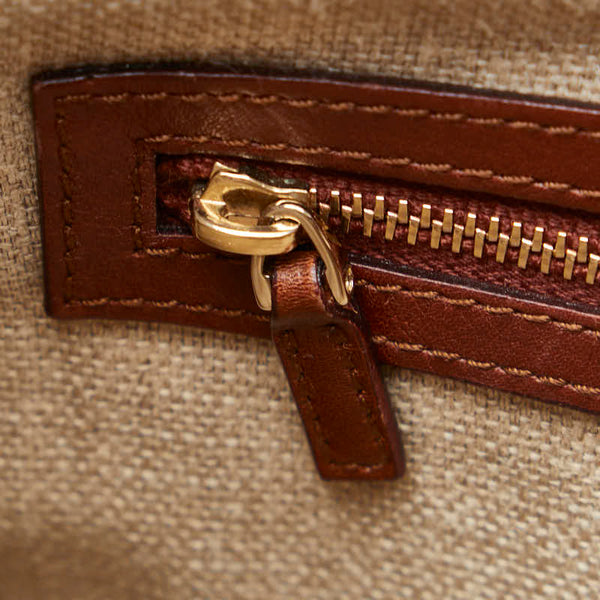 グッチ ハスラービット ワンショルダーバッグ 137388 ブラウン レザー レディース GUCCI 【中古】