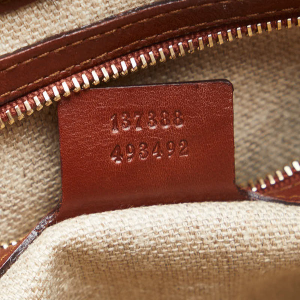 グッチ ハスラービット ワンショルダーバッグ 137388 ブラウン レザー レディース GUCCI 【中古】