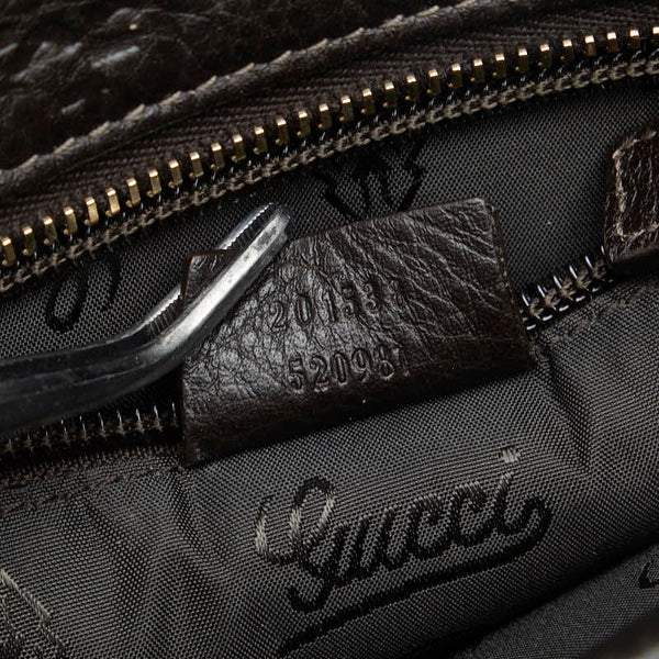 グッチ グッチシマ 斜め掛け ショルダーバッグ 201538 ブラウン レザー レディース GUCCI 【中古】