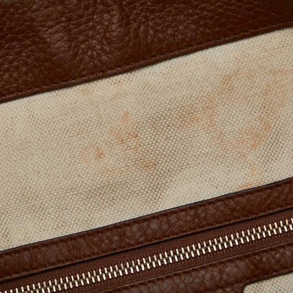 グッチ GGキャンバス ベラ バンブーリボンタッセル ワンショルダーバッグ 269949 ベージュ ブラウン キャンバス レザー レディース GUCCI 【中古】