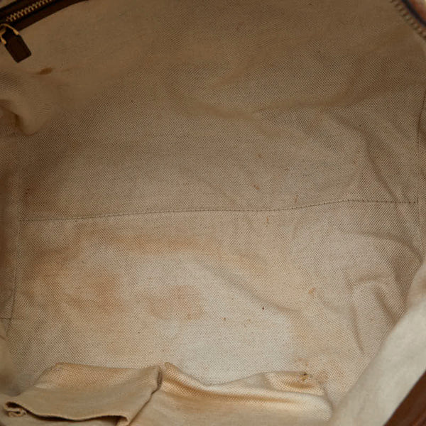 グッチ GGキャンバス ベラ バンブーリボンタッセル ワンショルダーバッグ 269949 ベージュ ブラウン キャンバス レザー レディース GUCCI 【中古】