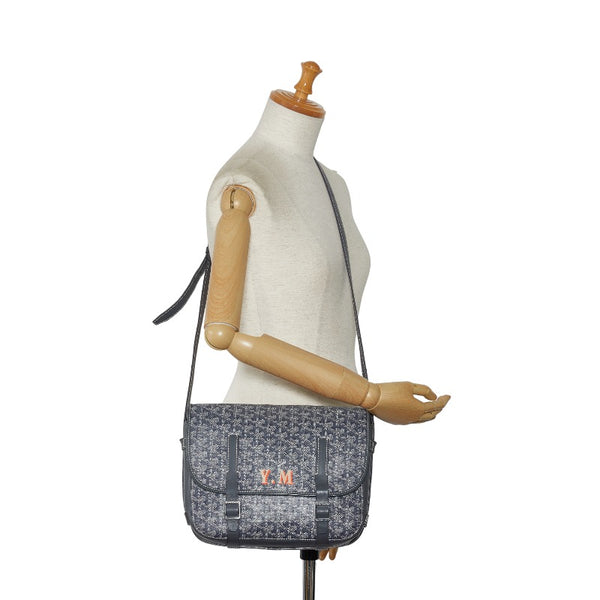 ゴヤール ベルヴェデールPM 斜め掛け ショルダーバッグ グレー PVC レザー レディース GOYARD 【中古】