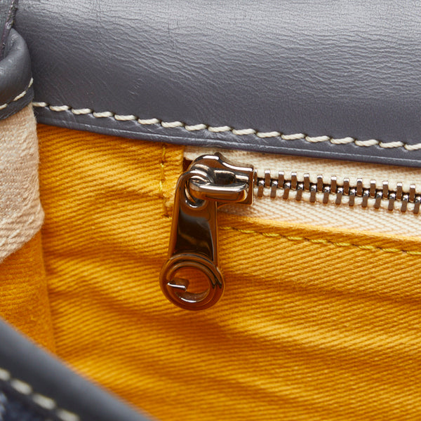 ゴヤール ベルヴェデールPM 斜め掛け ショルダーバッグ グレー PVC レザー レディース GOYARD 【中古】