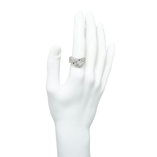 Pt900 プラチナ ダイヤ0.31 ダイヤ0.60ct リング 指輪 レディース 18号 【中古】