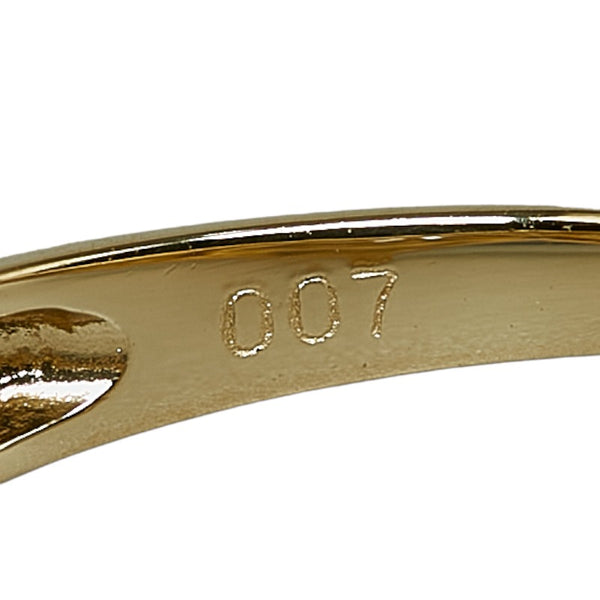 K18YG イエローゴールド ダイヤ0.07ct リング 指輪 レディース 10号 【中古】
