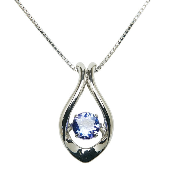 Pt900 プラチナ Pt850 プラチナ タンザナイト0.75ct ペンダントネックレス レディース 【中古】