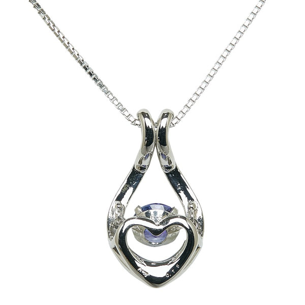 Pt900 プラチナ Pt850 プラチナ タンザナイト0.75ct ペンダントネックレス レディース 【中古】