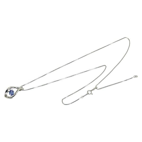 Pt900 プラチナ Pt850 プラチナ タンザナイト0.75ct ペンダントネックレス レディース 【中古】