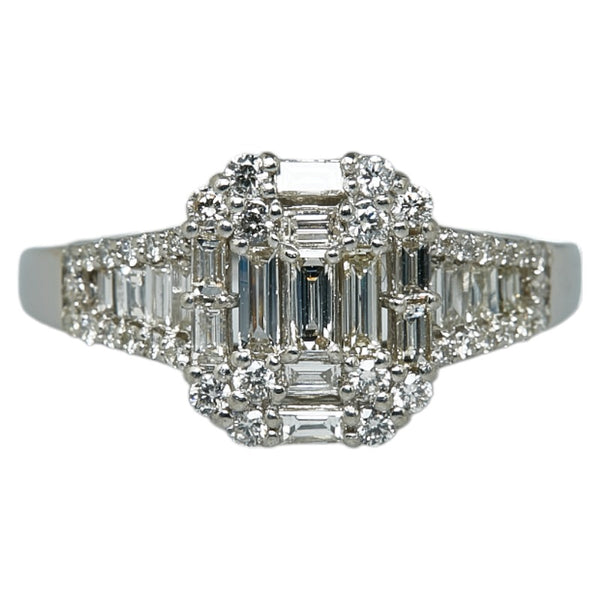 Pt900 プラチナ ダイヤ0.75ct リング 指輪 レディース 13号 【中古】