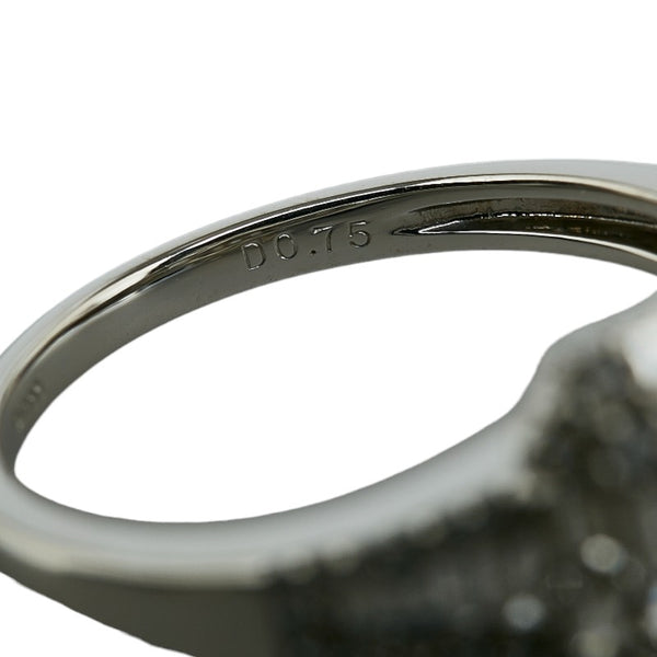 Pt900 プラチナ ダイヤ0.75ct リング 指輪 レディース 13号 【中古】