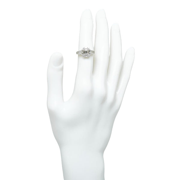 Pt900 プラチナ ダイヤ0.75ct リング 指輪 レディース 13号 【中古】