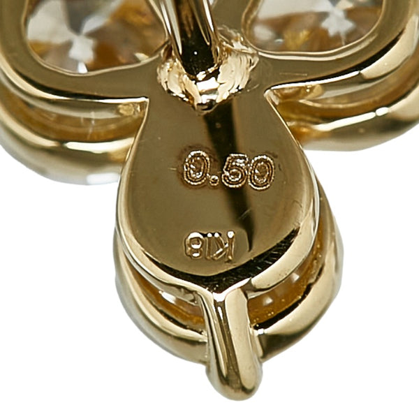 K18YG イエローゴールド ダイヤ1.00ct ピアス レディース 【中古】