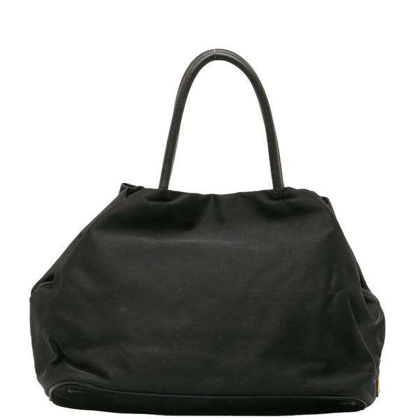 プラダ ロゴジャガード ハンドバッグ ショルダーバッグ 2WAY ブラック ナイロン レザー レディース PRADA 【中古】