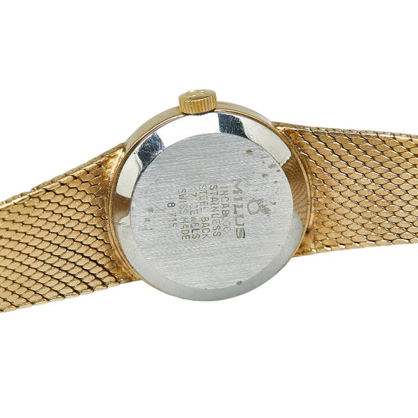 ミリス 腕時計 クオーツ ゴールド文字盤 ステンレススチール レディース 【中古】