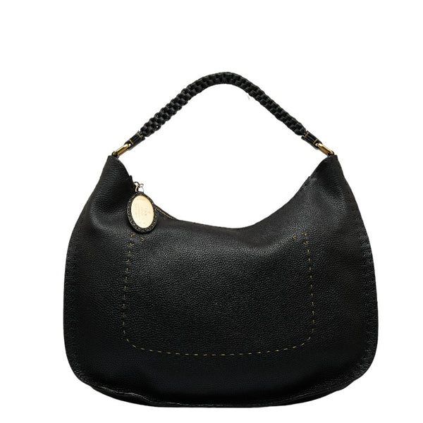 フェンディ セレリア ワンショルダーバッグ ハンドバッグ 8BR582 ブラック レザー レディース FENDI 【中古】