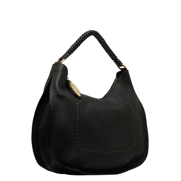 フェンディ セレリア ワンショルダーバッグ ハンドバッグ 8BR582 ブラック レザー レディース FENDI 【中古】
