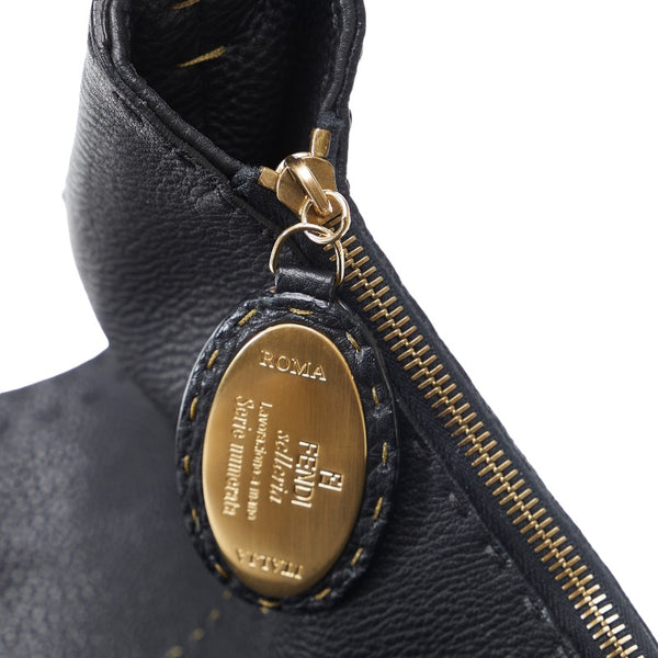フェンディ セレリア ワンショルダーバッグ ハンドバッグ 8BR582 ブラック レザー レディース FENDI 【中古】