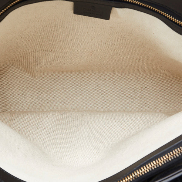 グッチ マイクログッチシマ トートバッグ 336776 ブラック エナメル レディース GUCCI 【中古】