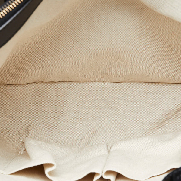 グッチ マイクログッチシマ トートバッグ 336776 ブラック エナメル レディース GUCCI 【中古】