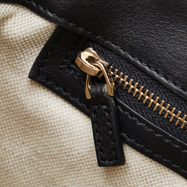 グッチ マイクログッチシマ トートバッグ 336776 ブラック エナメル レディース GUCCI 【中古】