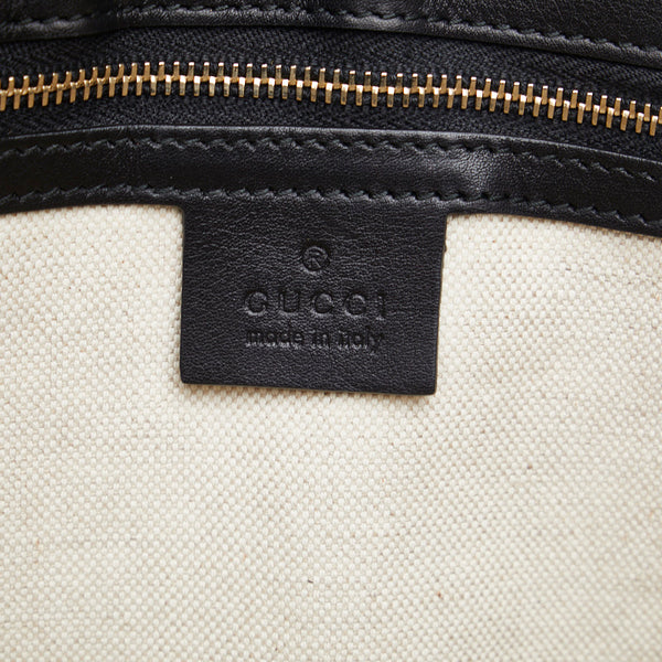 グッチ マイクログッチシマ トートバッグ 336776 ブラック エナメル レディース GUCCI 【中古】