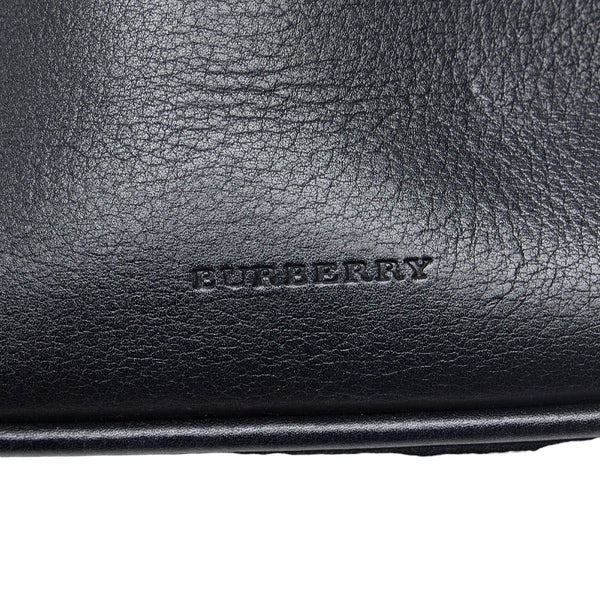 バーバリー ノバチェック ショルダーバッグ ブラック レザー レディース BURBERRY 【中古】