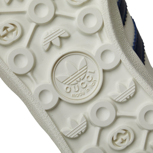 グッチ ×adidas アディダス GAZELLE ガゼル スニーカー HQ8849 ホワイト マルチカラー レザー スウェード レディース GUCCI 【中古】